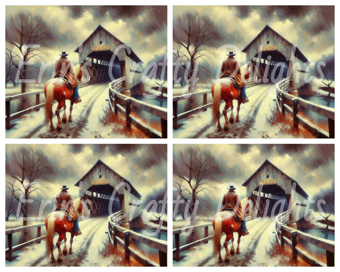 4 Covered Bridge in Winter