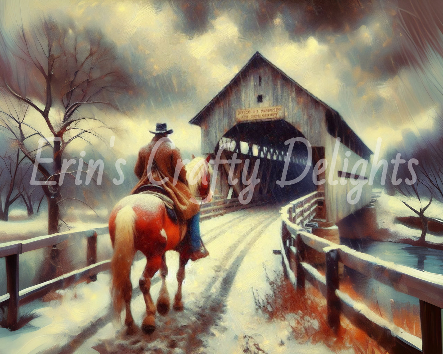 4 Covered Bridge in Winter