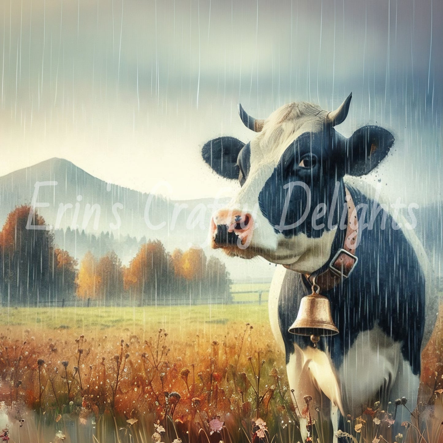 4 Fall Cow in Rain
