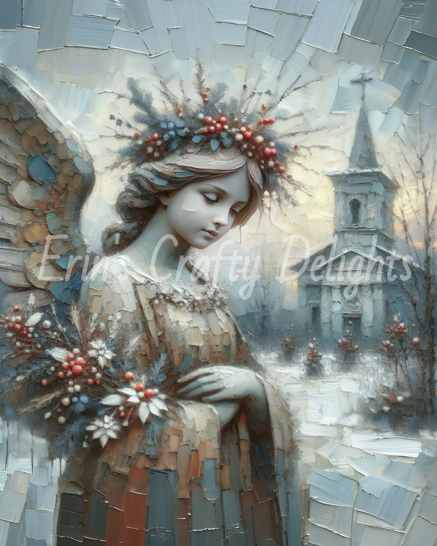 4 Stone Christmas Angel