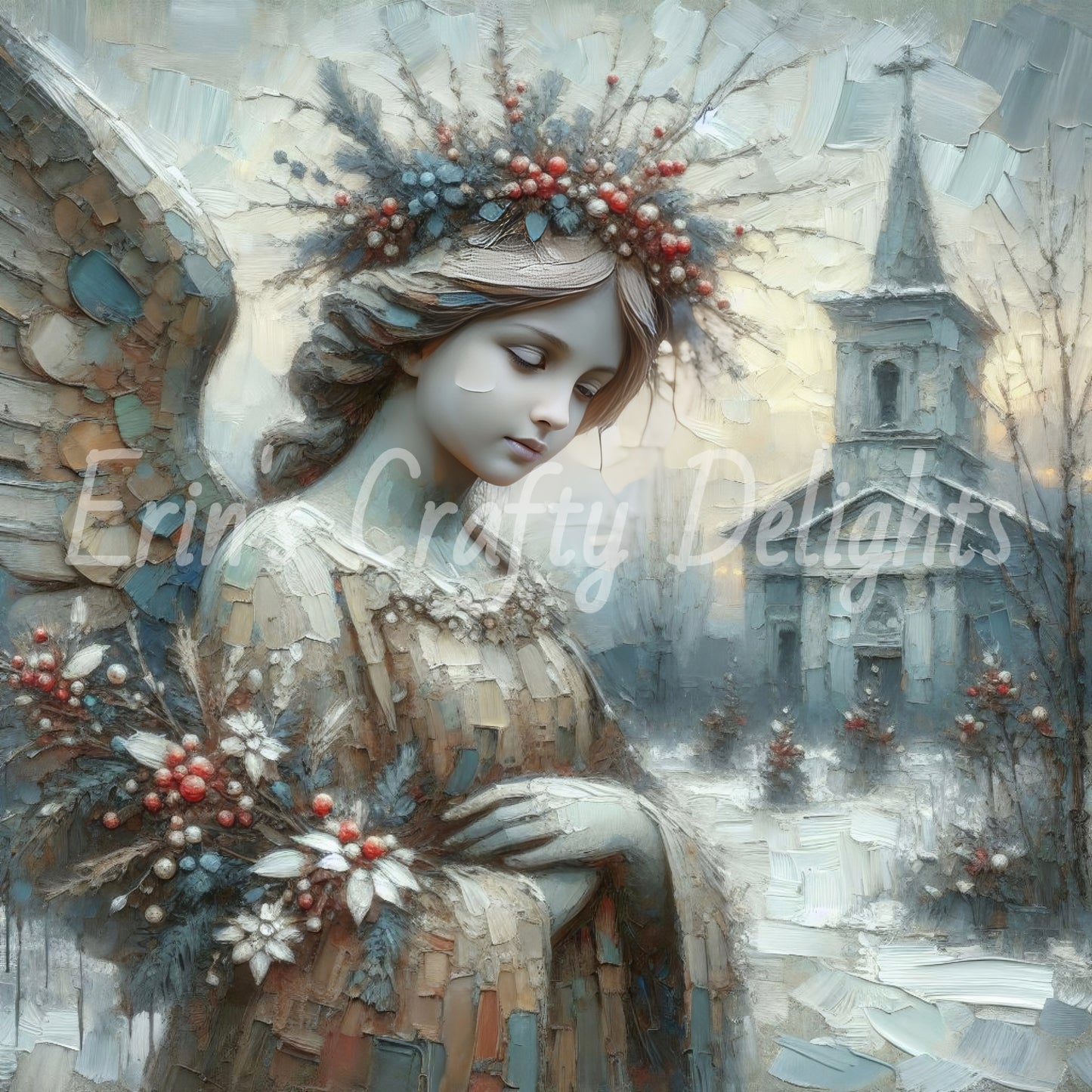 4 Stone Christmas Angel