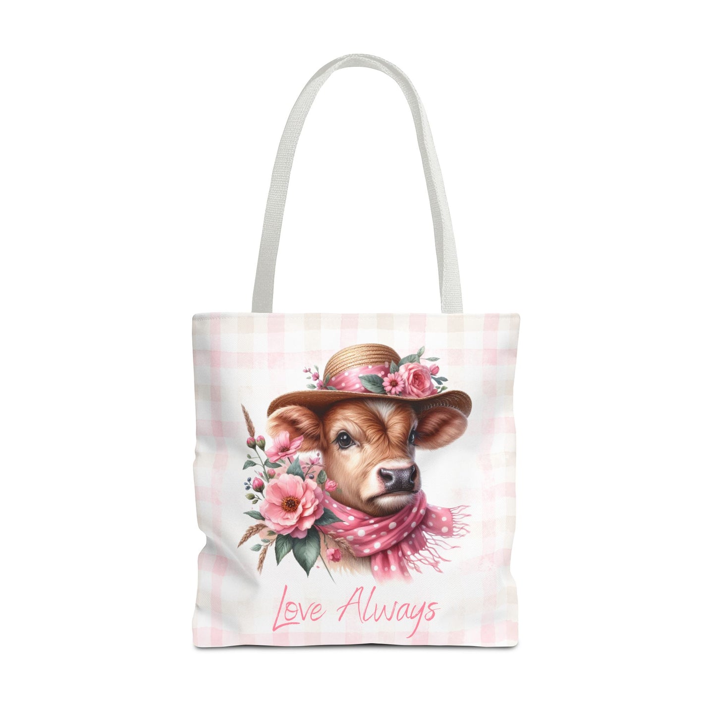 Cow Tote Bag - Love Always Dressed Up Cow Design