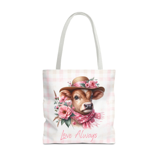 Cow Tote Bag - Love Always Dressed Up Cow Design