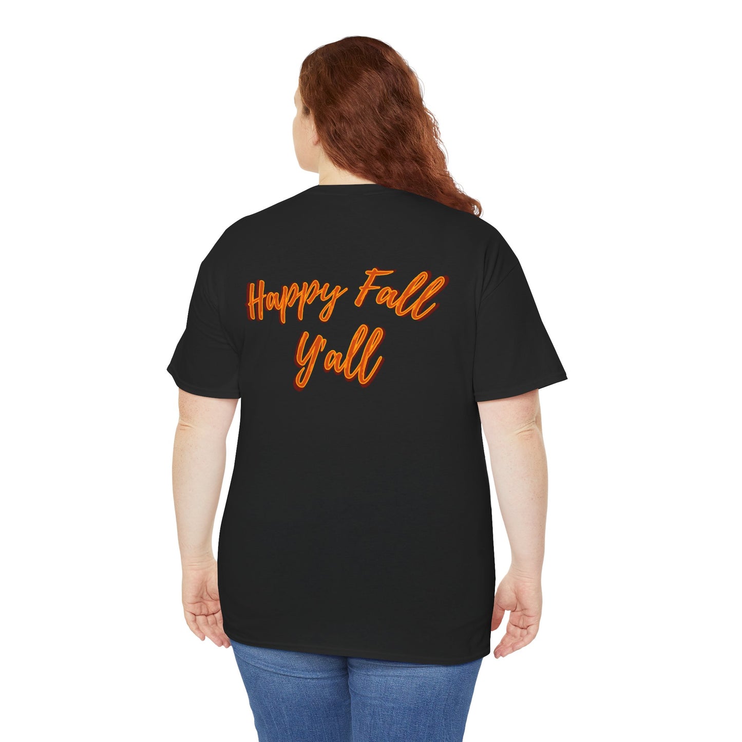Happy Fall Y'all Cow Unisex Heavy Cotton Tee