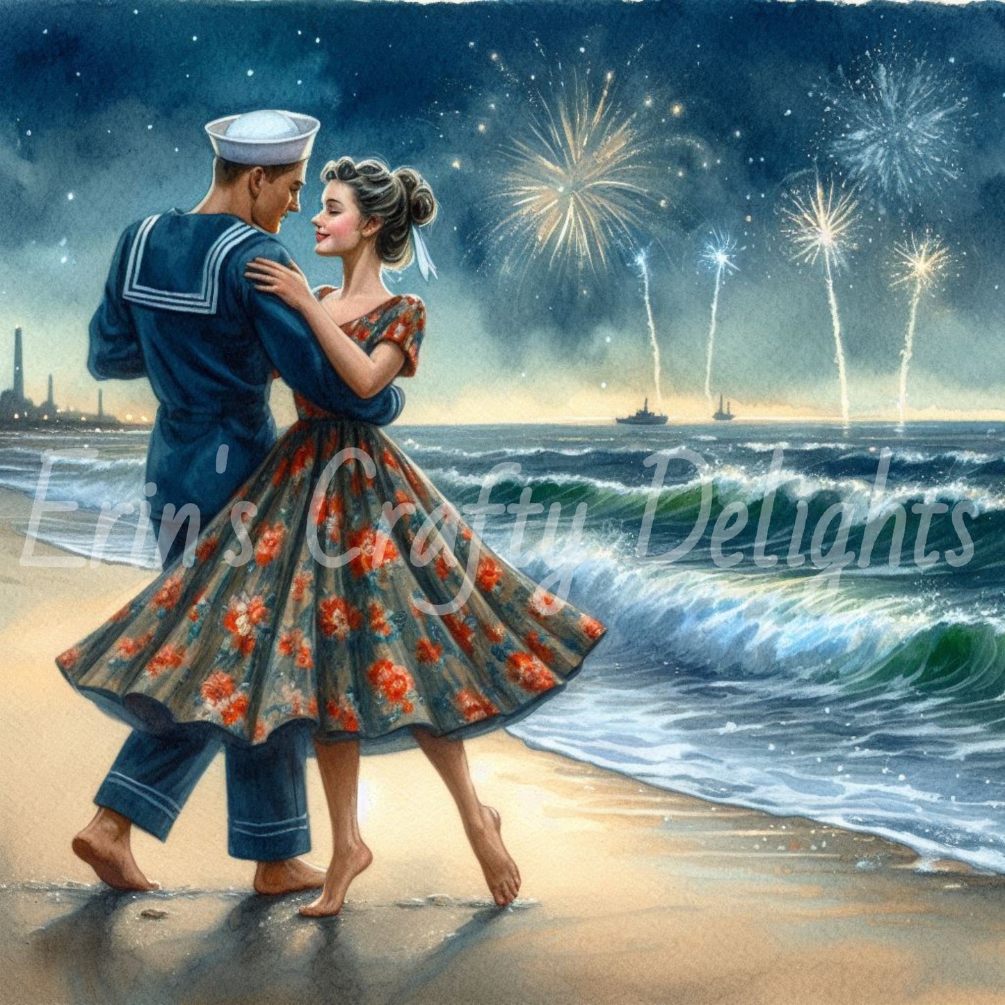 4th of July 1940s Beach Dance 1