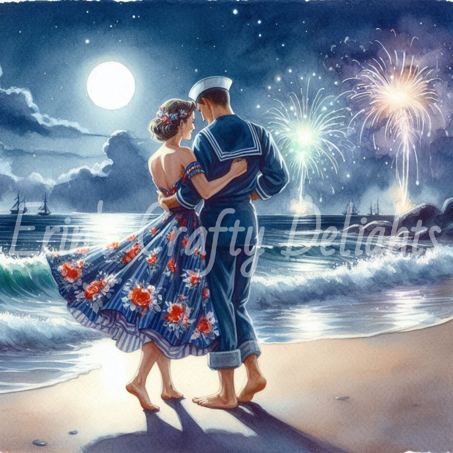 4th of July 1940s Beach Dance Set