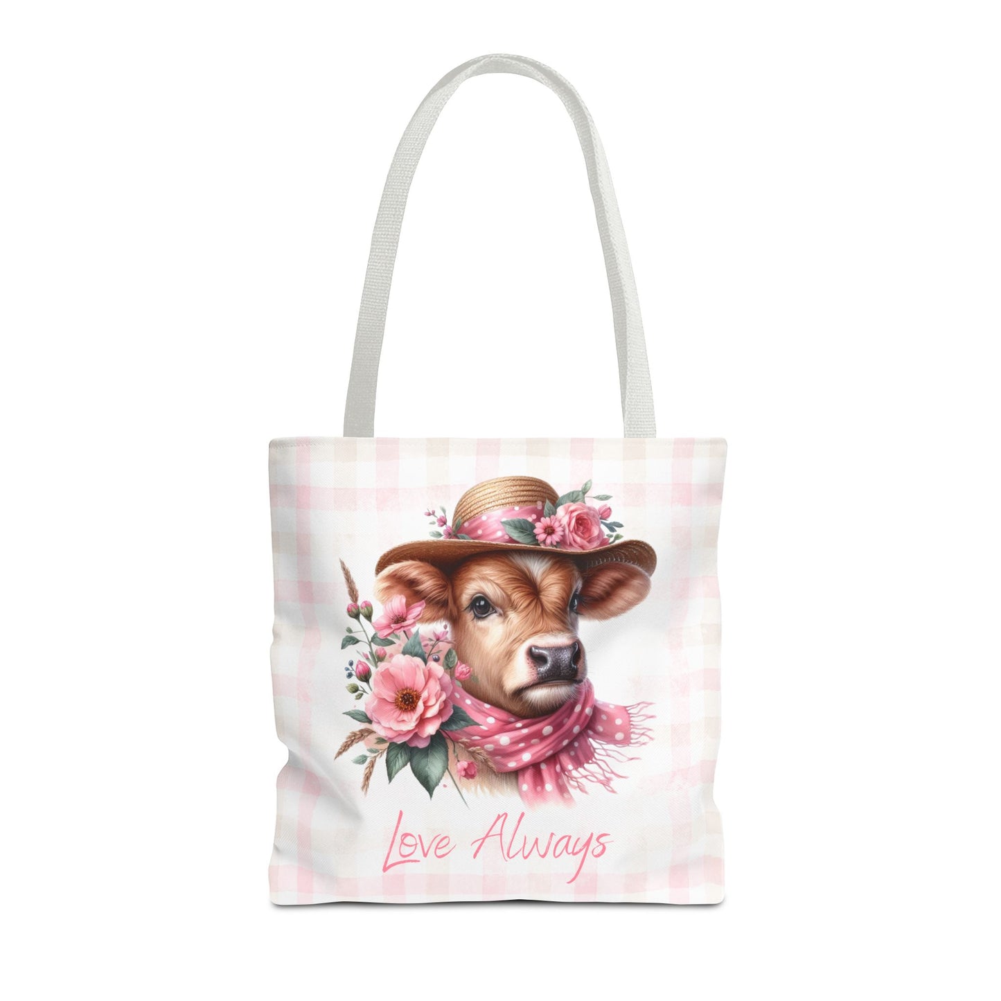 Cow Tote Bag - Love Always Dressed Up Cow Design