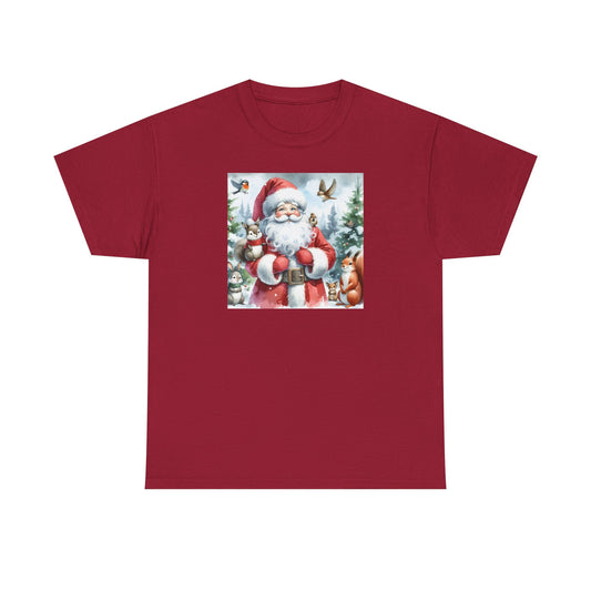 Cute Santa & Friends Unisex Heavy Cotton Tee