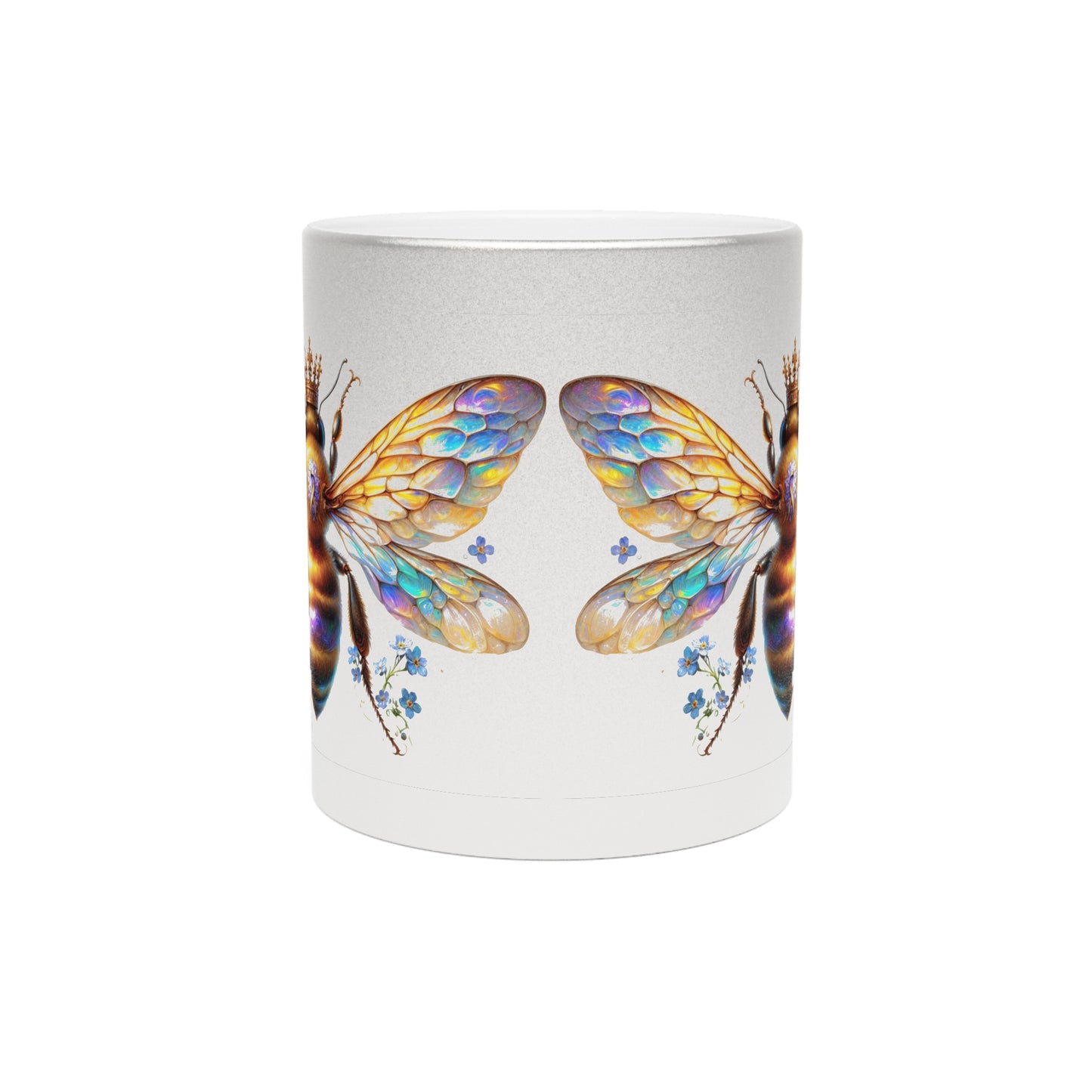 Alzheimer's Awareness Bee Metallic Mug (Silver\Gold)