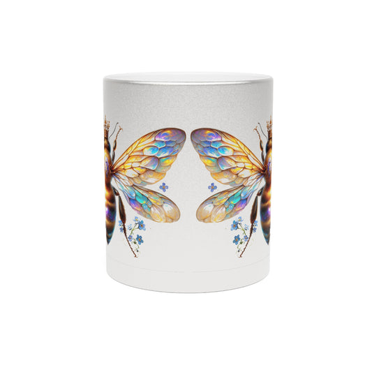 Alzheimer's Awareness Bee Metallic Mug (Silver\Gold)
