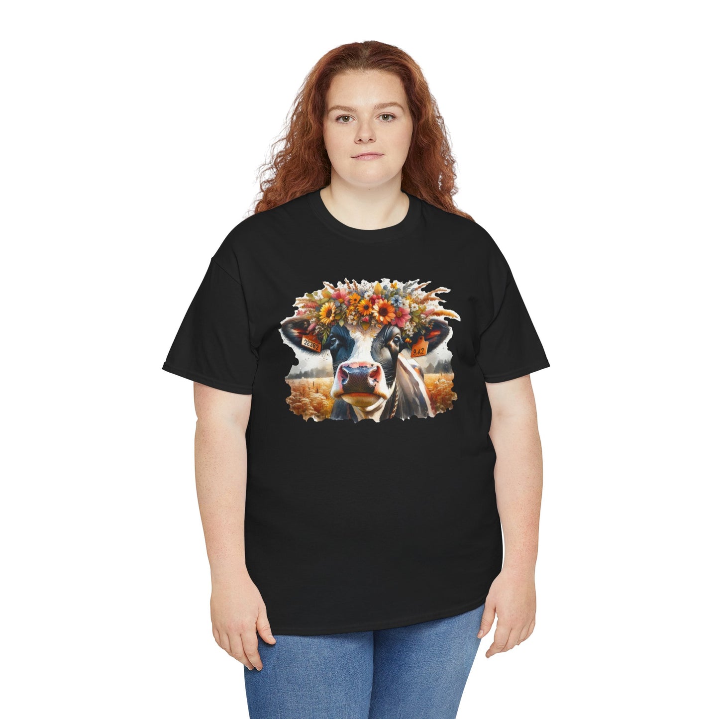 Happy Fall Y'all Cow Unisex Heavy Cotton Tee