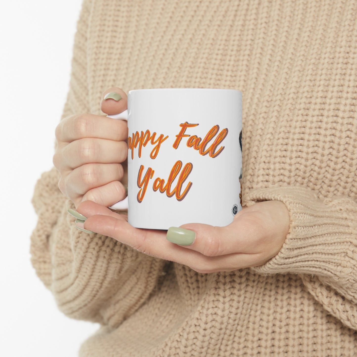 Happy Fall Y'all Cow Ceramic Mug, (11oz, 15oz)