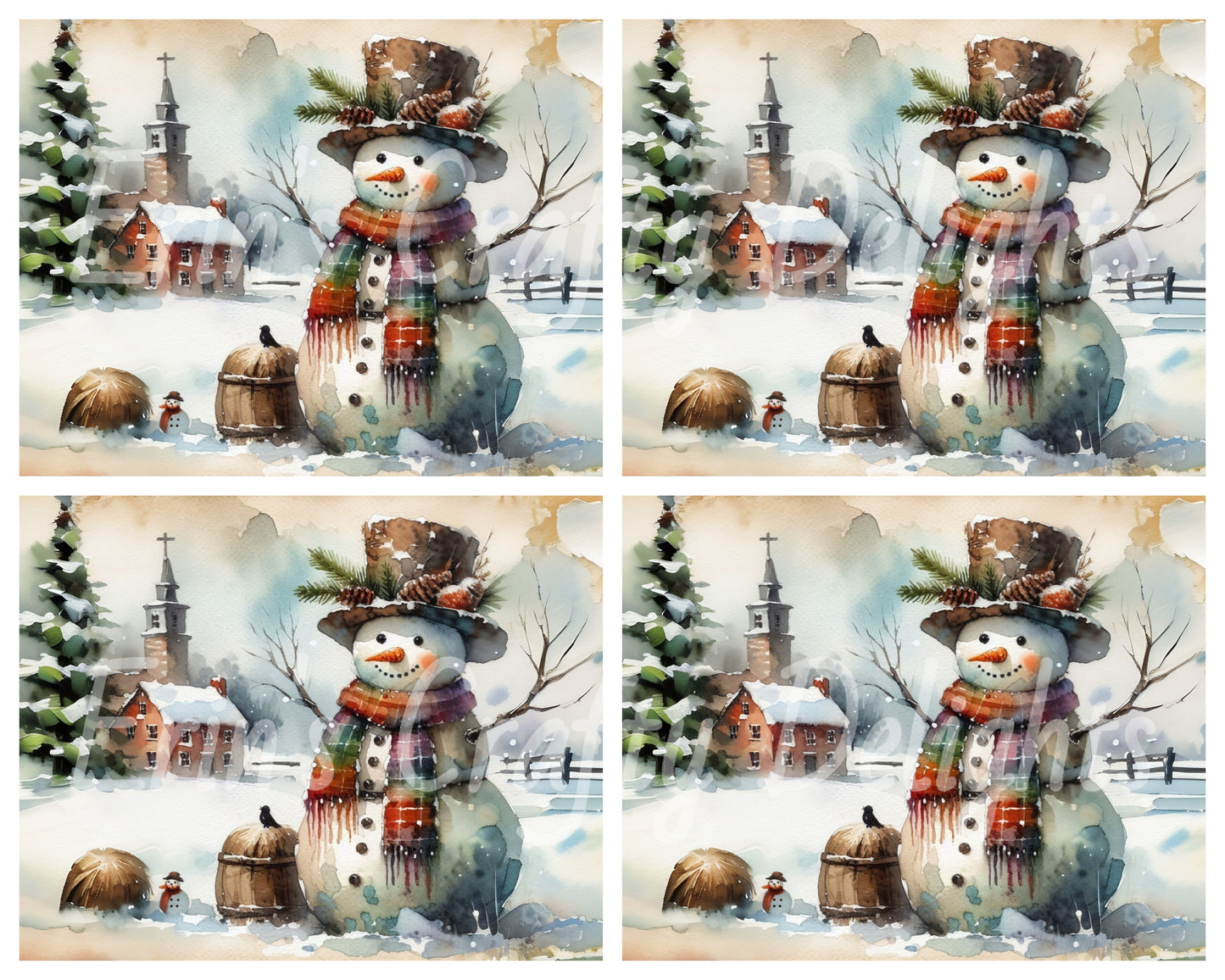 6 Rustic Snowman