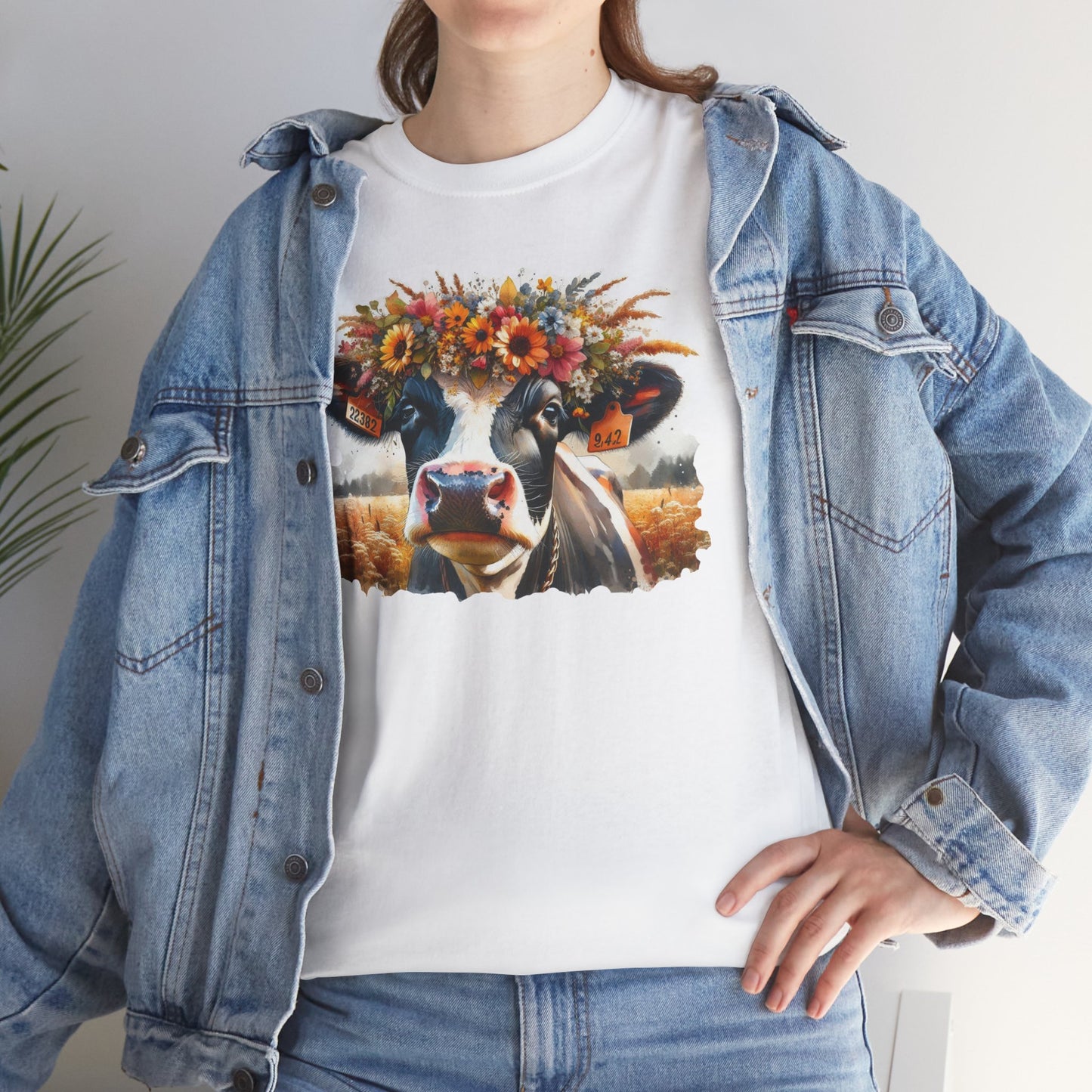 Happy Fall Y'all Cow Unisex Heavy Cotton Tee