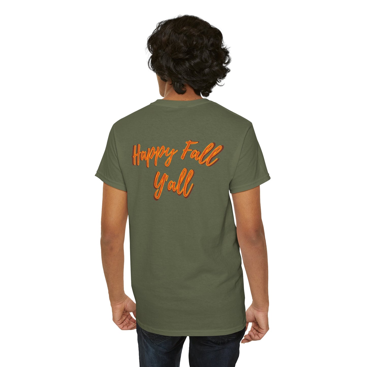 Happy Fall Y'all Cow Unisex Heavy Cotton Tee