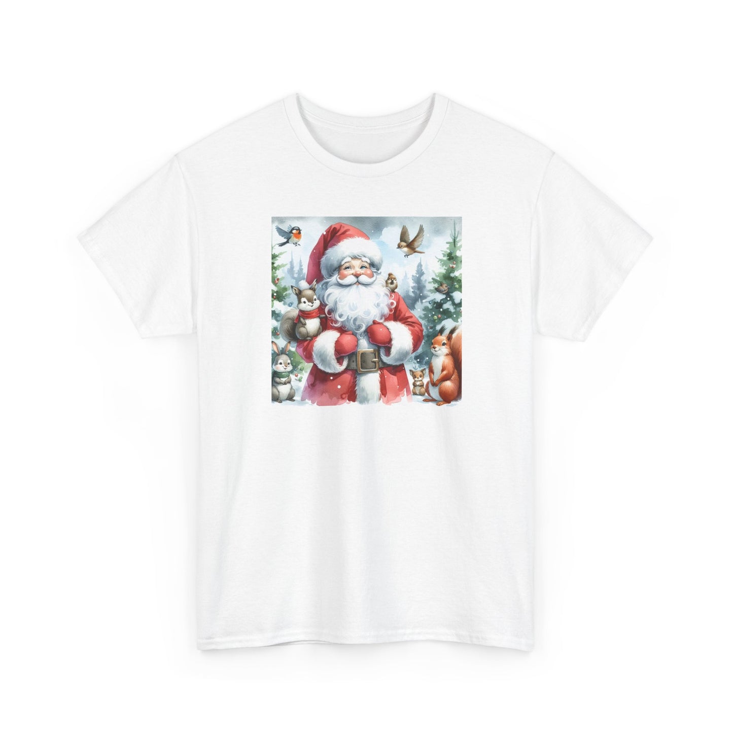 Cute Santa & Friends Unisex Heavy Cotton Tee