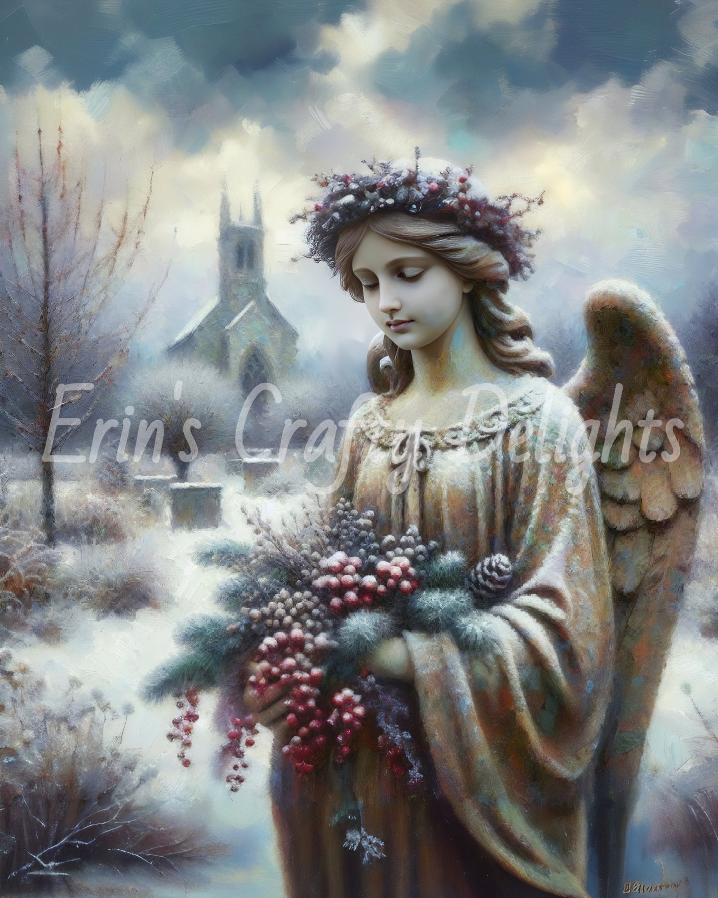 7 Stone Christmas Angel