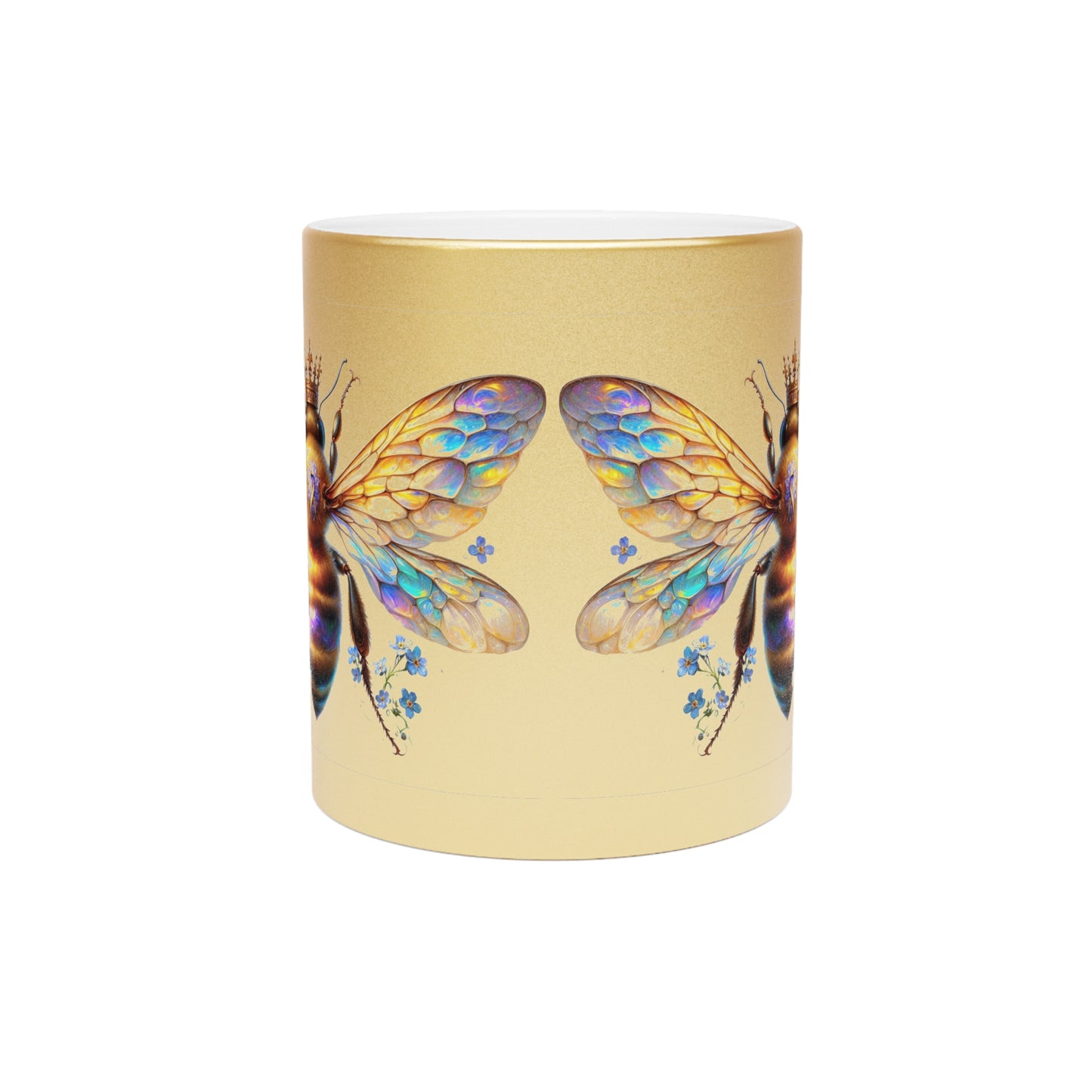 Alzheimer's Awareness Bee Metallic Mug (Silver\Gold)