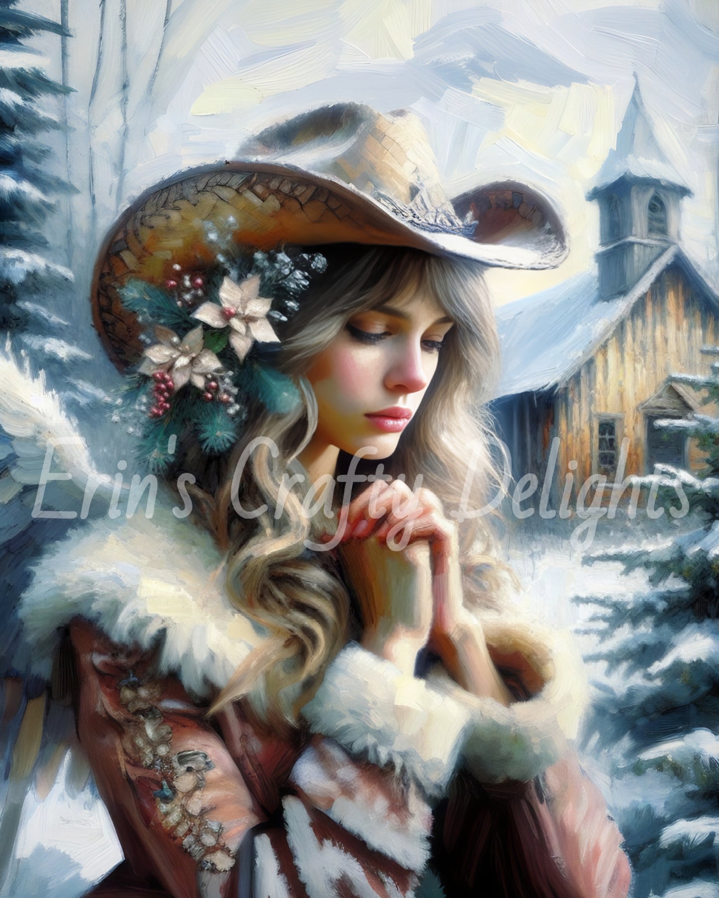8 Cowgirl Christmas Angel