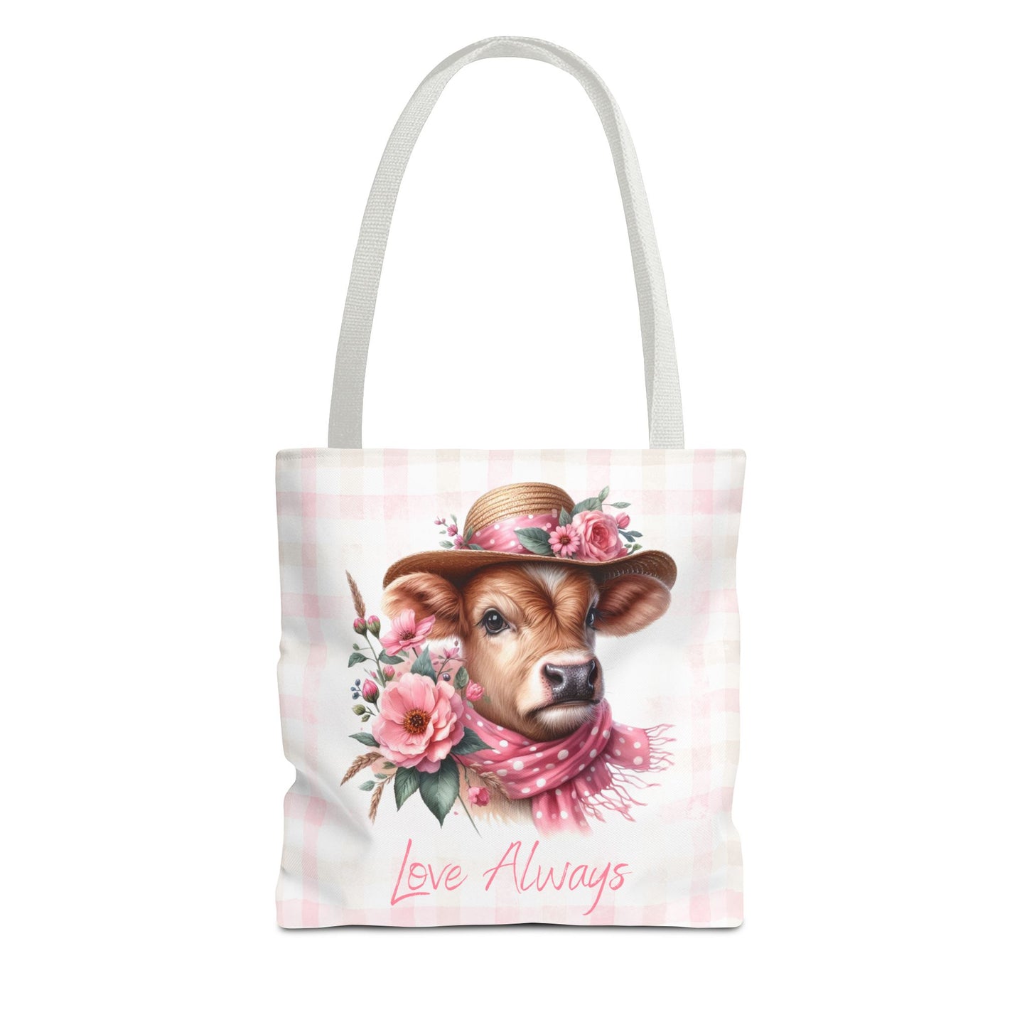 Cow Tote Bag - Love Always Dressed Up Cow Design