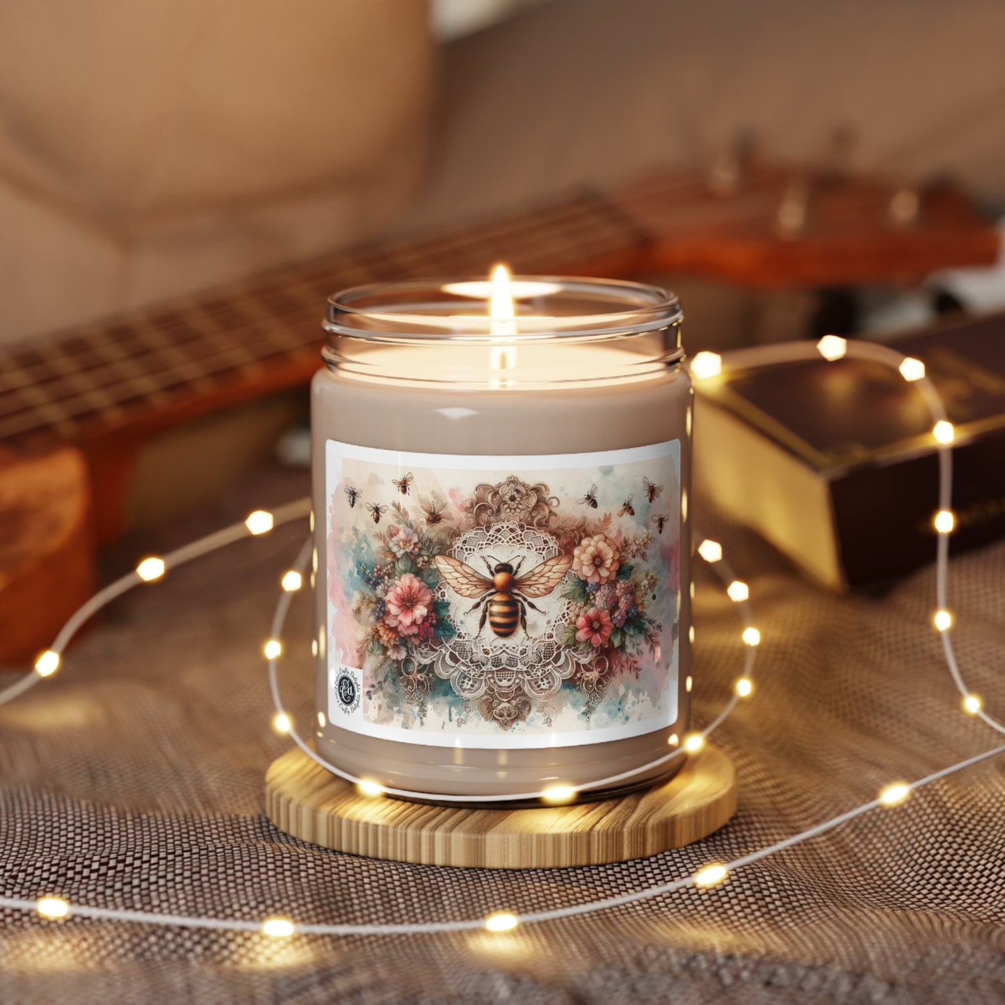 Bee Sweet Sea Salt & Orchid Scented Soy Candle, 9oz