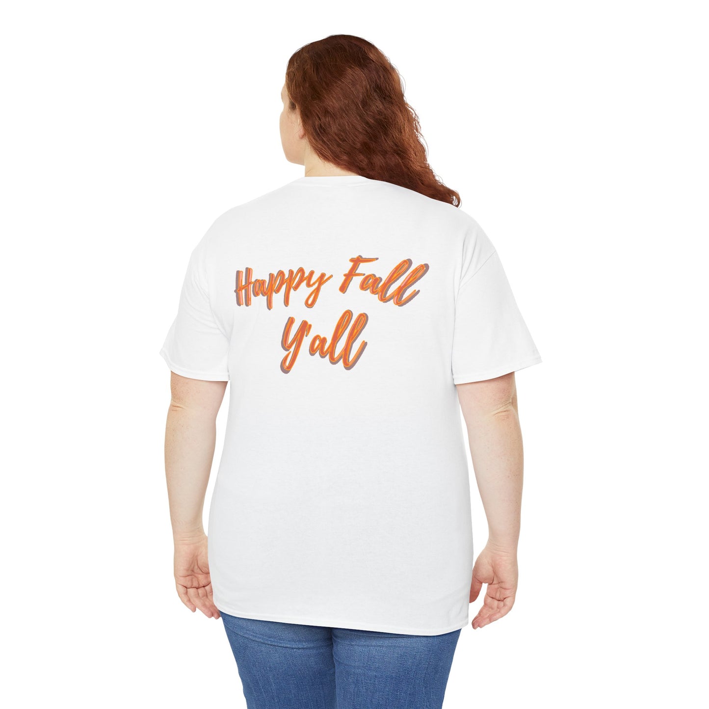 Happy Fall Y'all Cow Unisex Heavy Cotton Tee