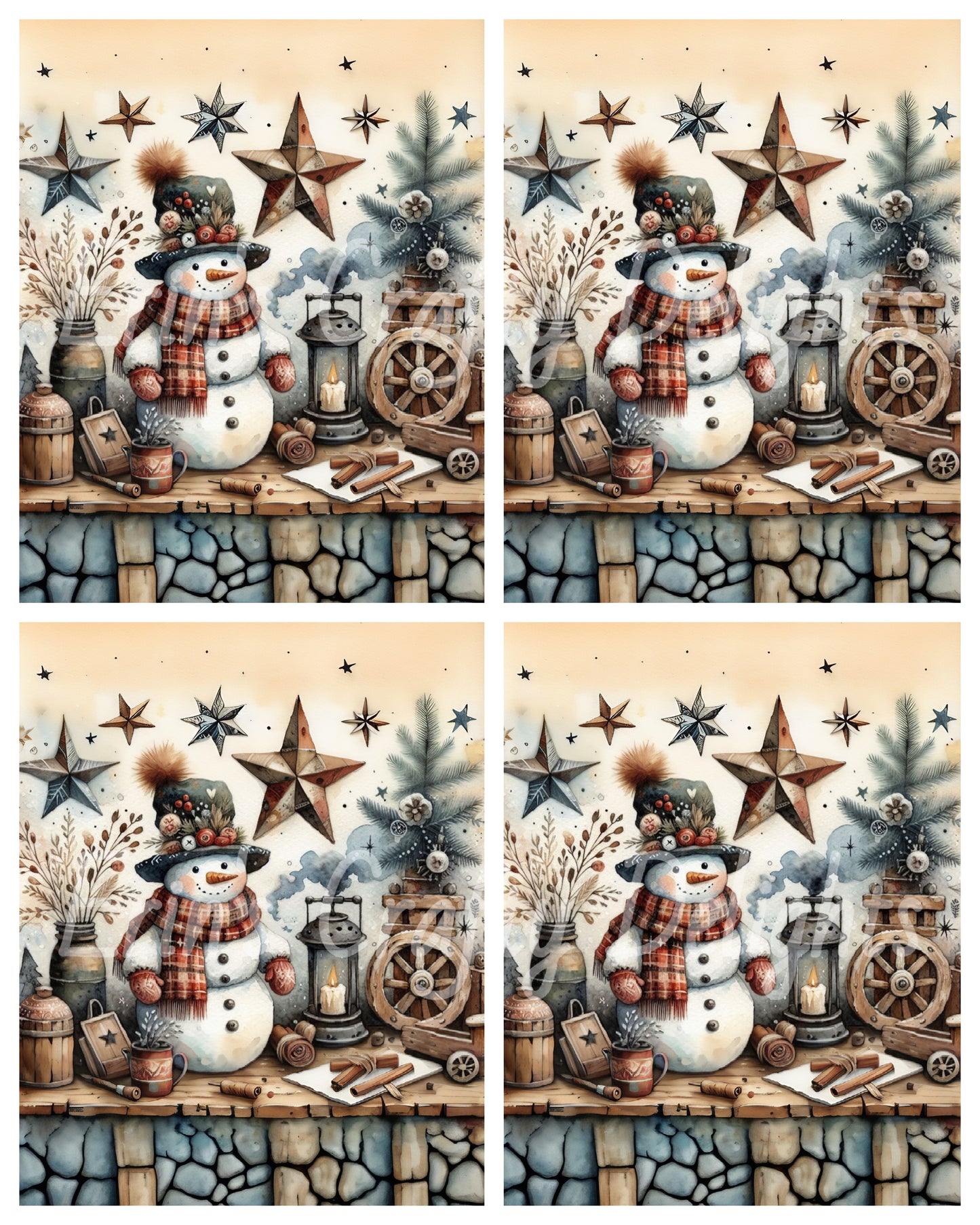 9 Rustic Snowman