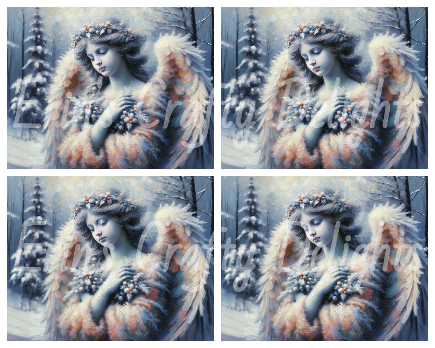 9 Stone Christmas Angel