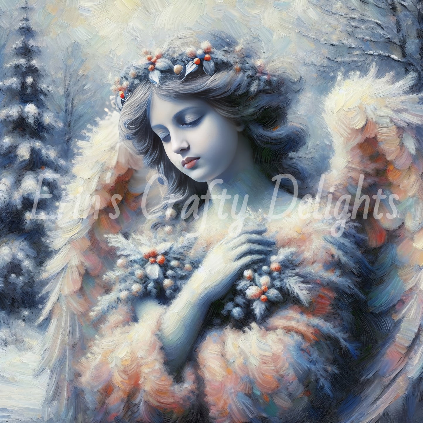 9 Stone Christmas Angel