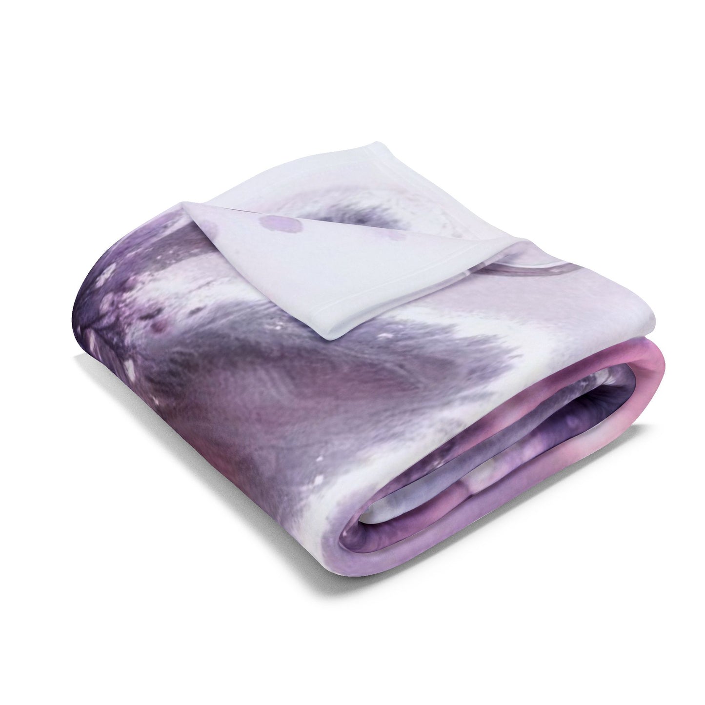 Fleece Blanket - Purple Fawn with Christmas Decorations