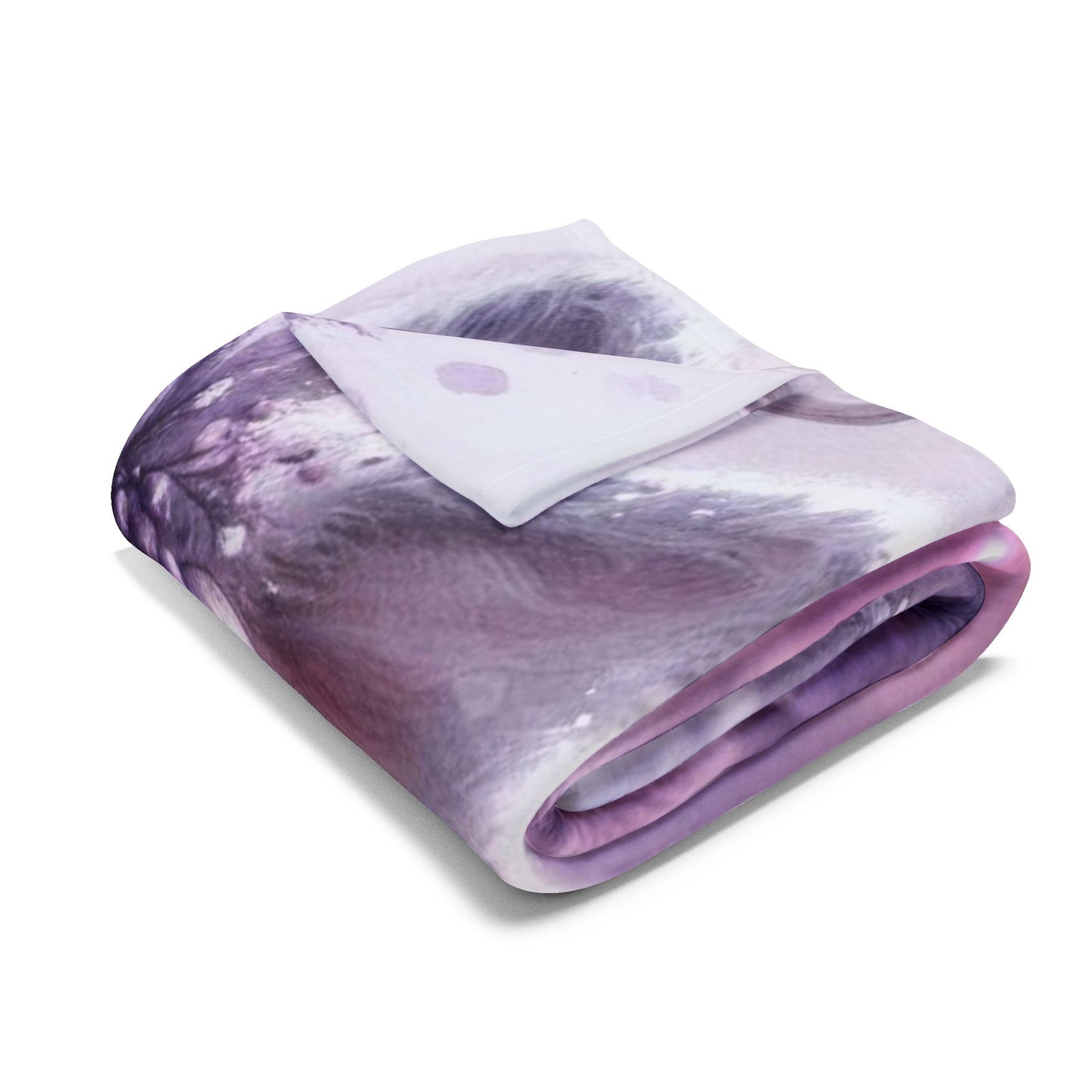 Fleece Blanket - Purple Fawn with Christmas Decorations