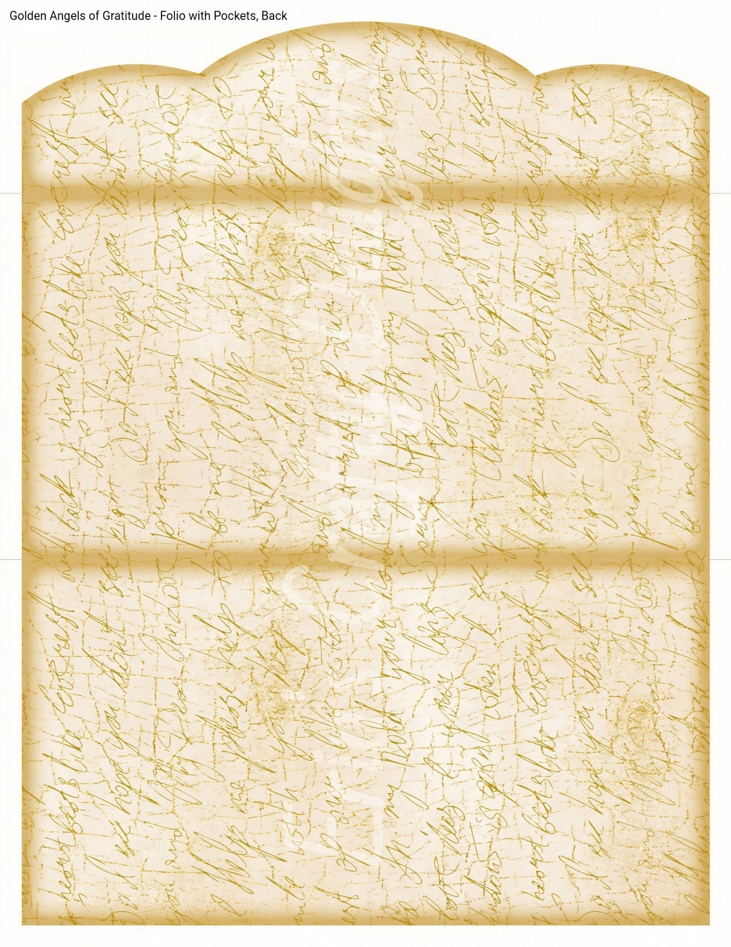 Golden Angels of Gratitude Folio with Pockets, Journal Cards, and Library Cards