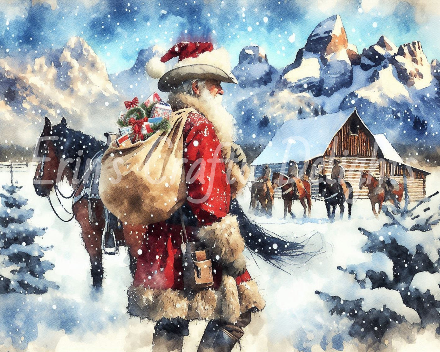 2 Cowboy Santa