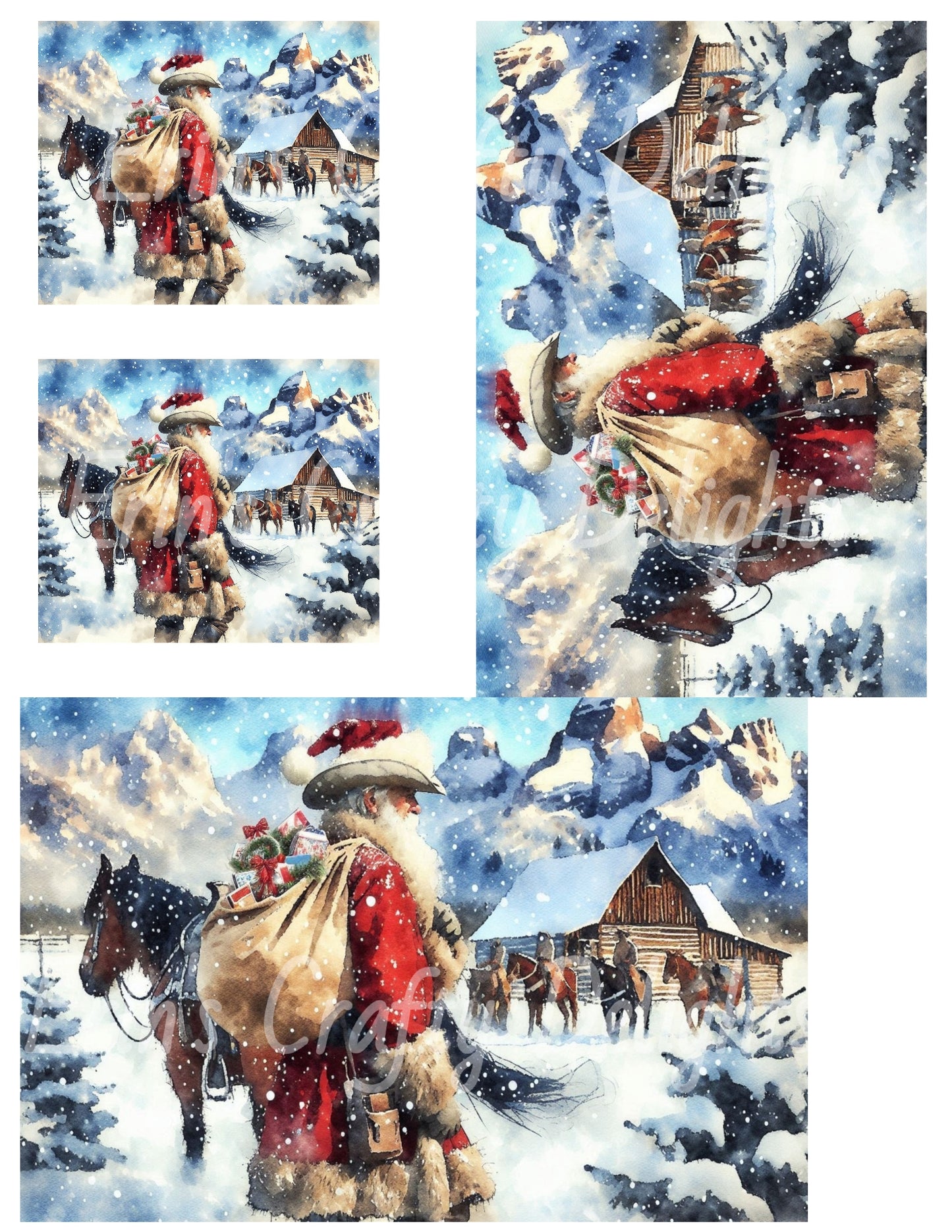 2 Cowboy Santa