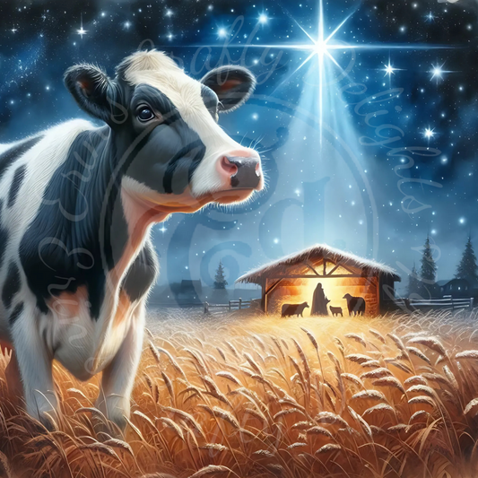 2 Holstein Cow Nativity