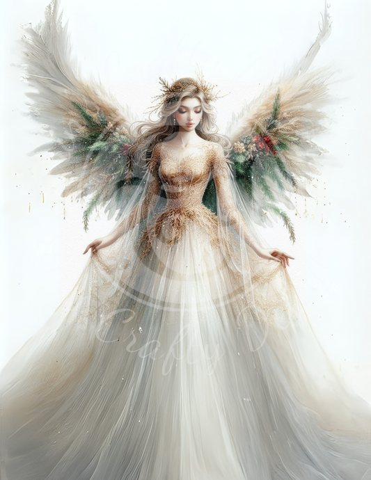 3 Sq Christmas Angel 8x8 Printable