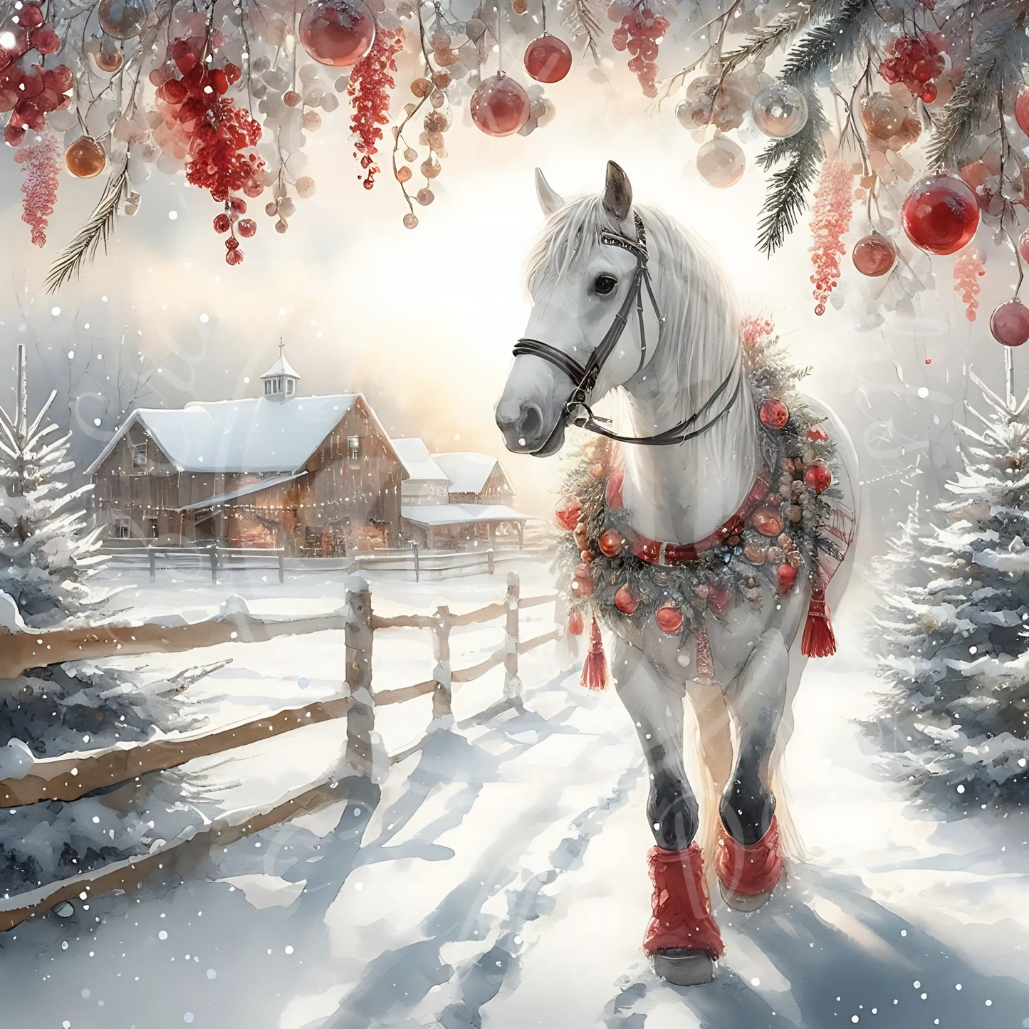 3 Christmas Horse