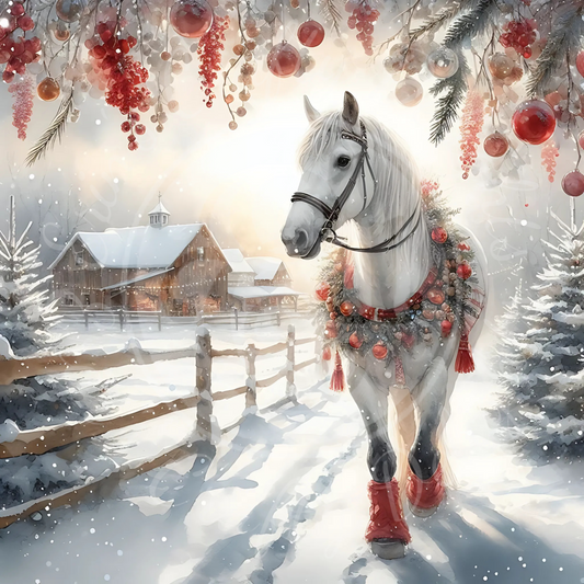 3 Christmas Horse