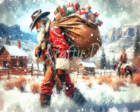 3 Cowboy Santa