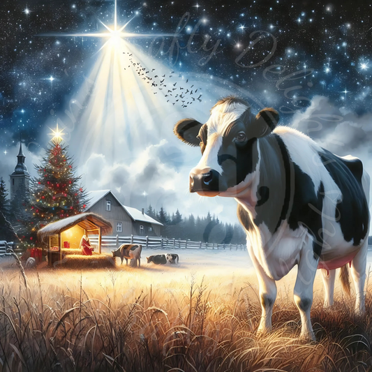 3 Holstein Cow Nativity