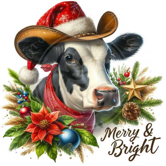 3 Merry & Bright Holstein Cow