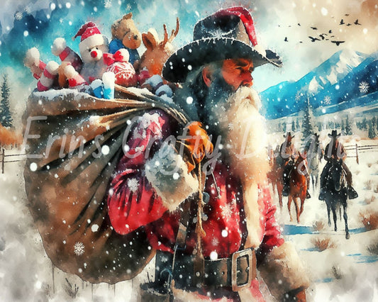 4 Cowboy Santa