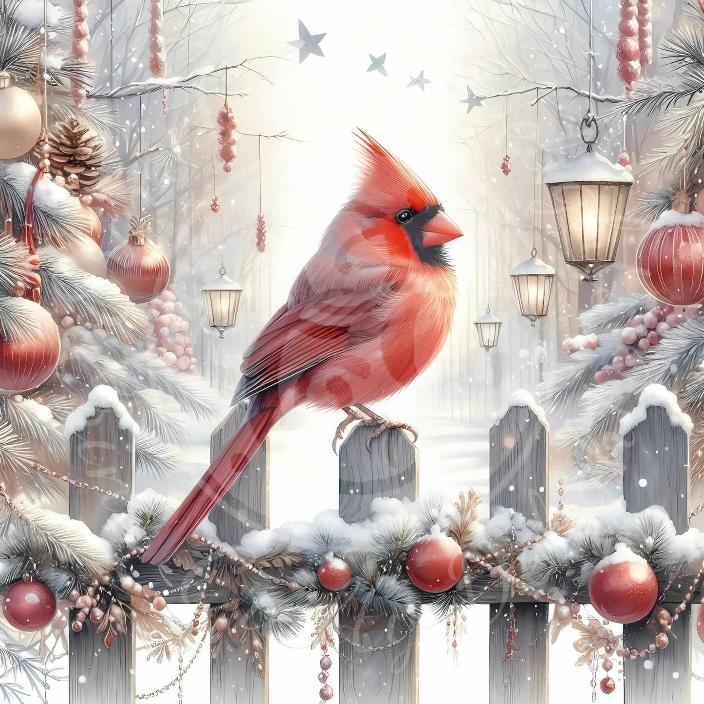 5 Christmas Cardinal