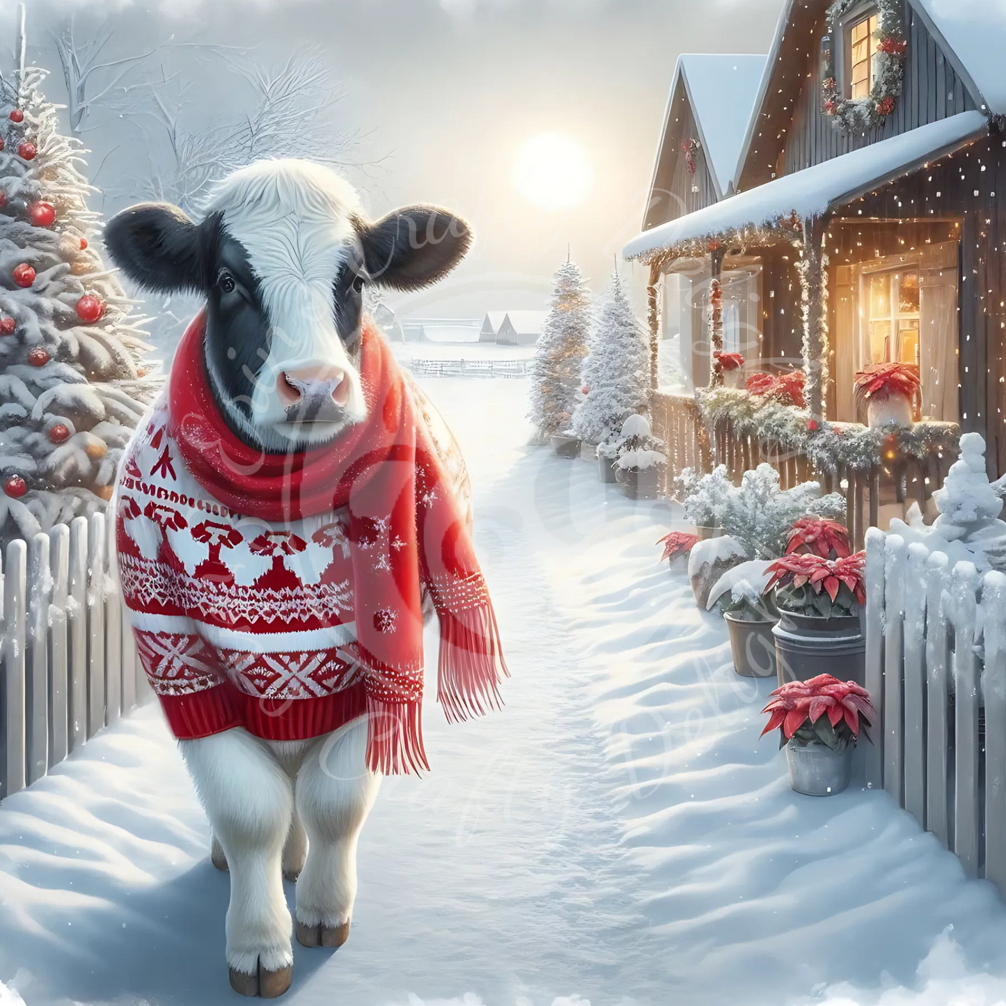 5 Christmas Cow