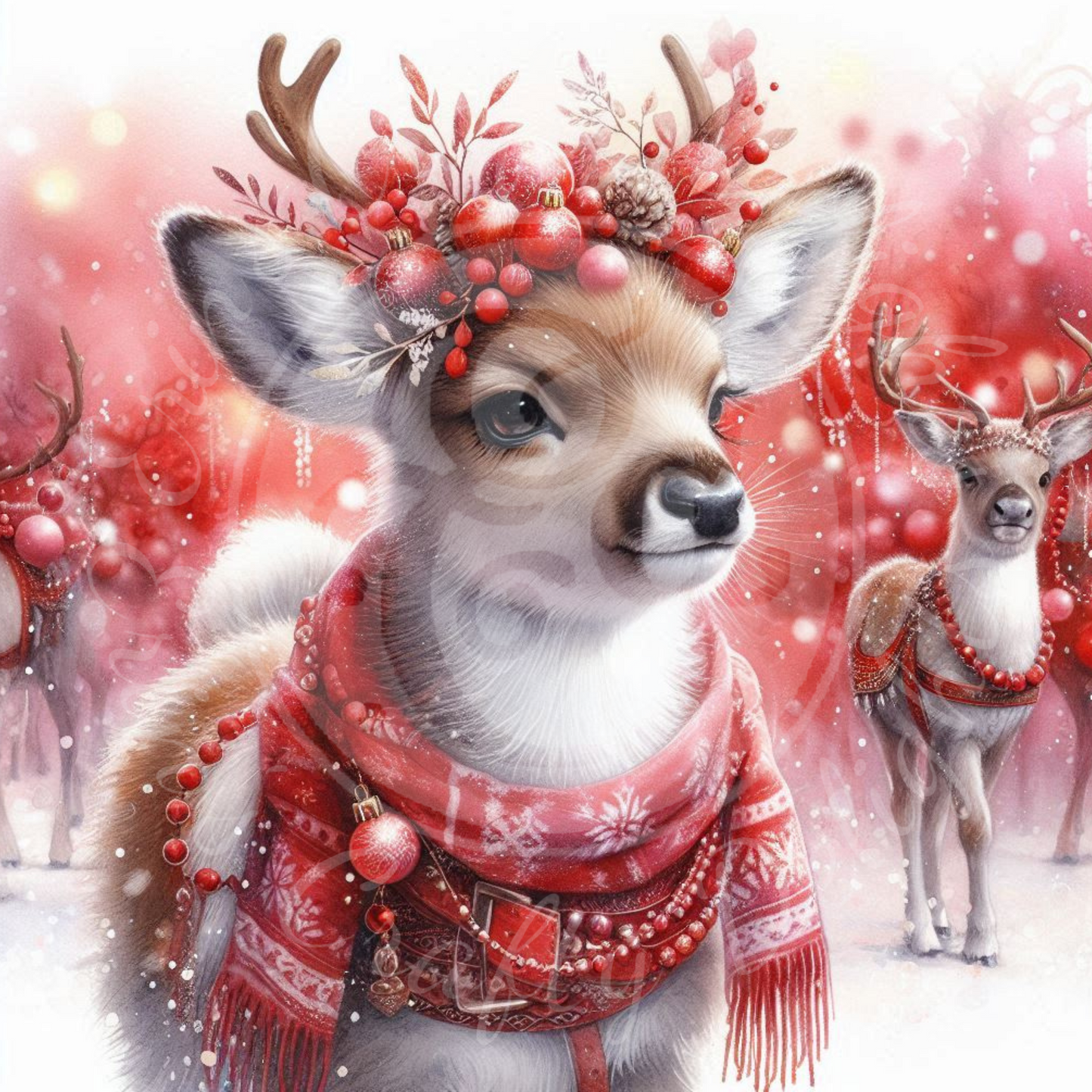 6 Christmas Fawn