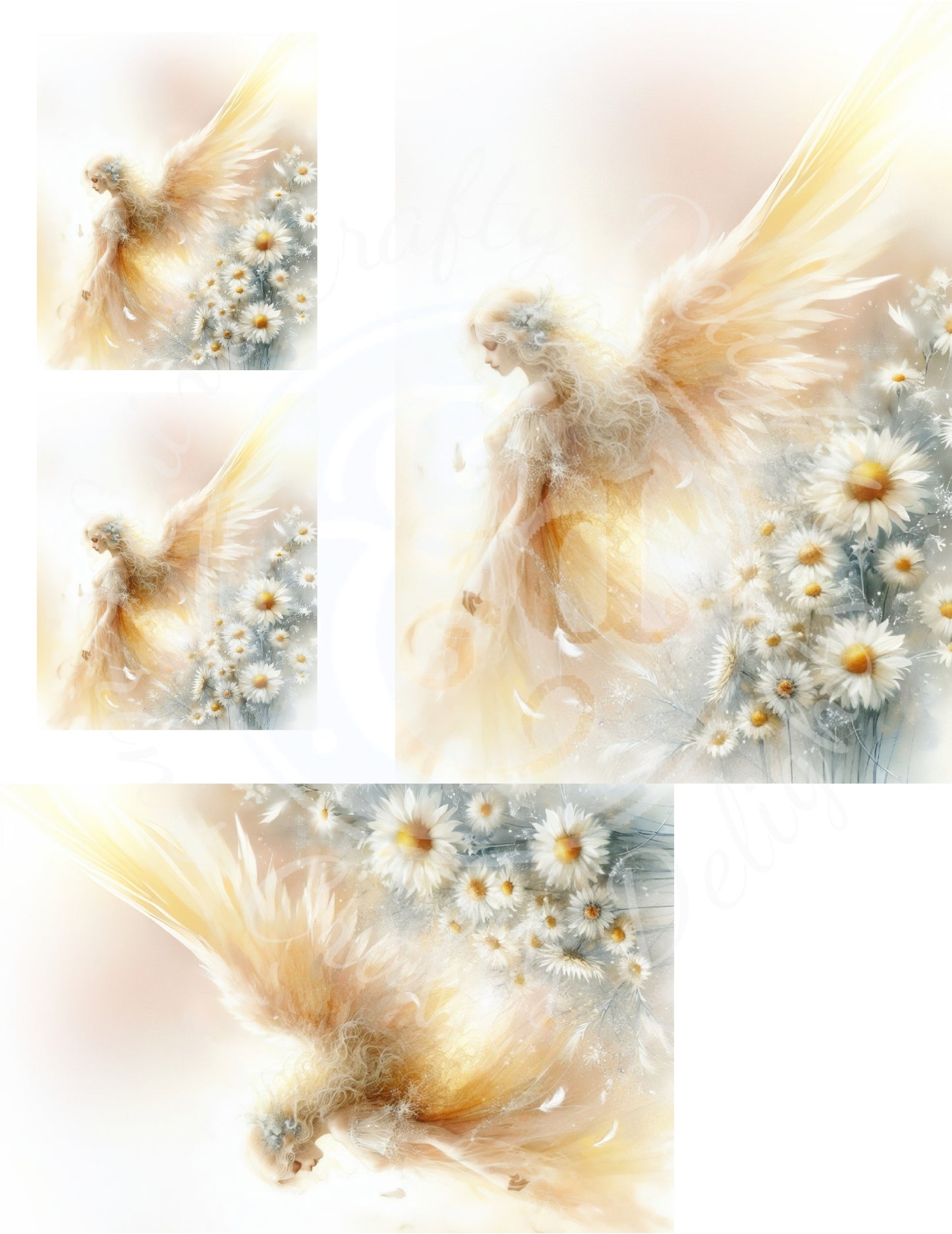 10 VMS Daisy Angel Mix Size Printable Set