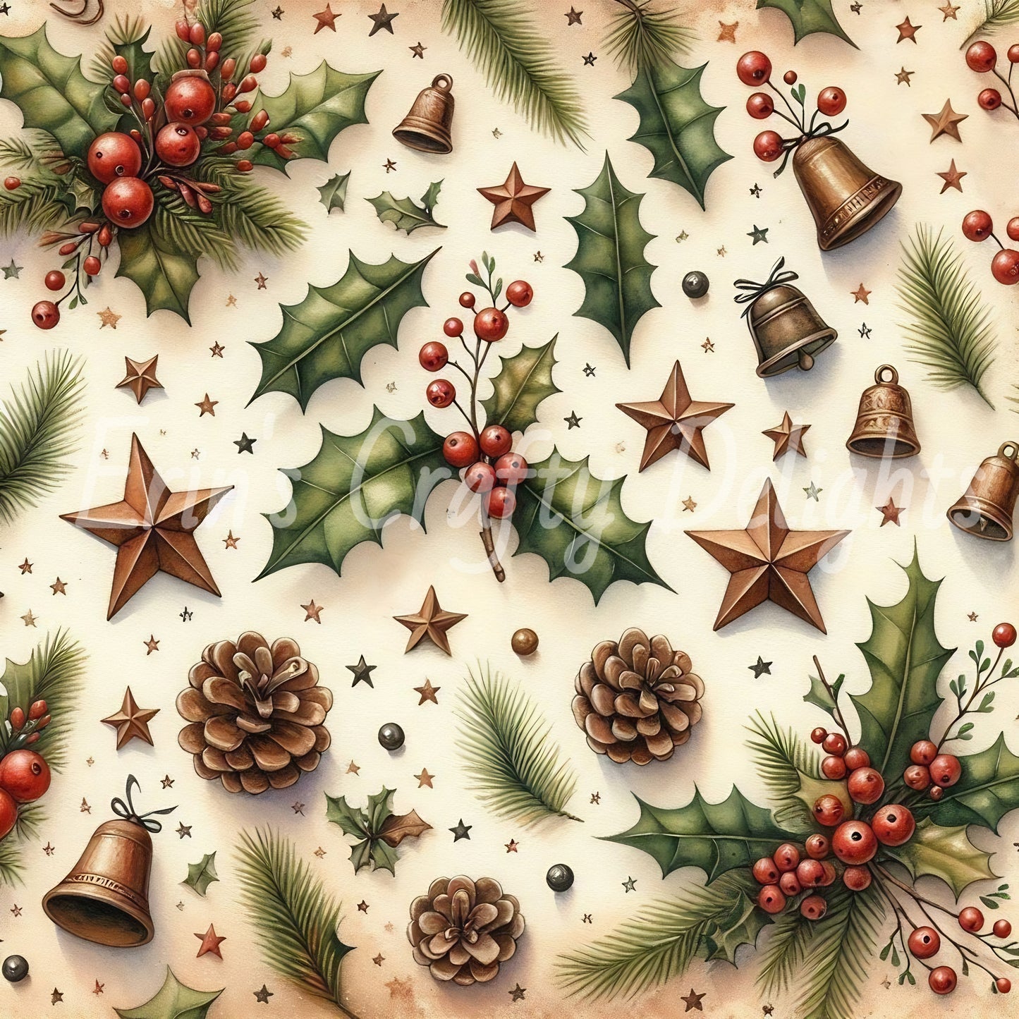Cowboy Christmas Greenery on Cowhide Bundle