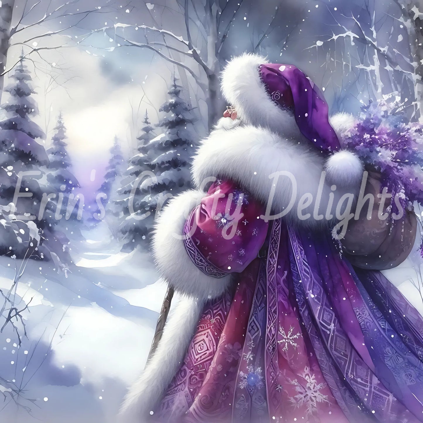 11 Purple Santa