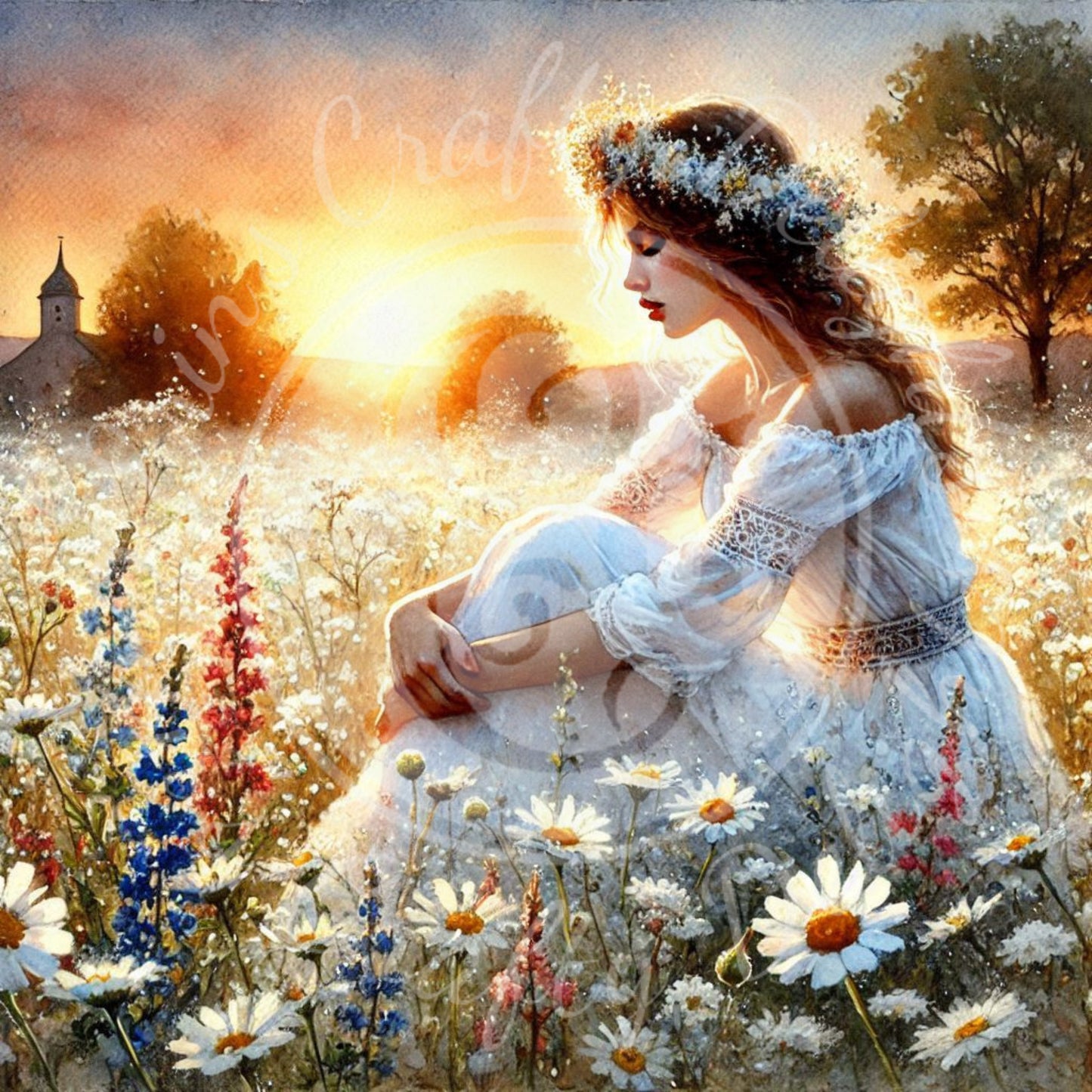 11 Woman in an Evening Field