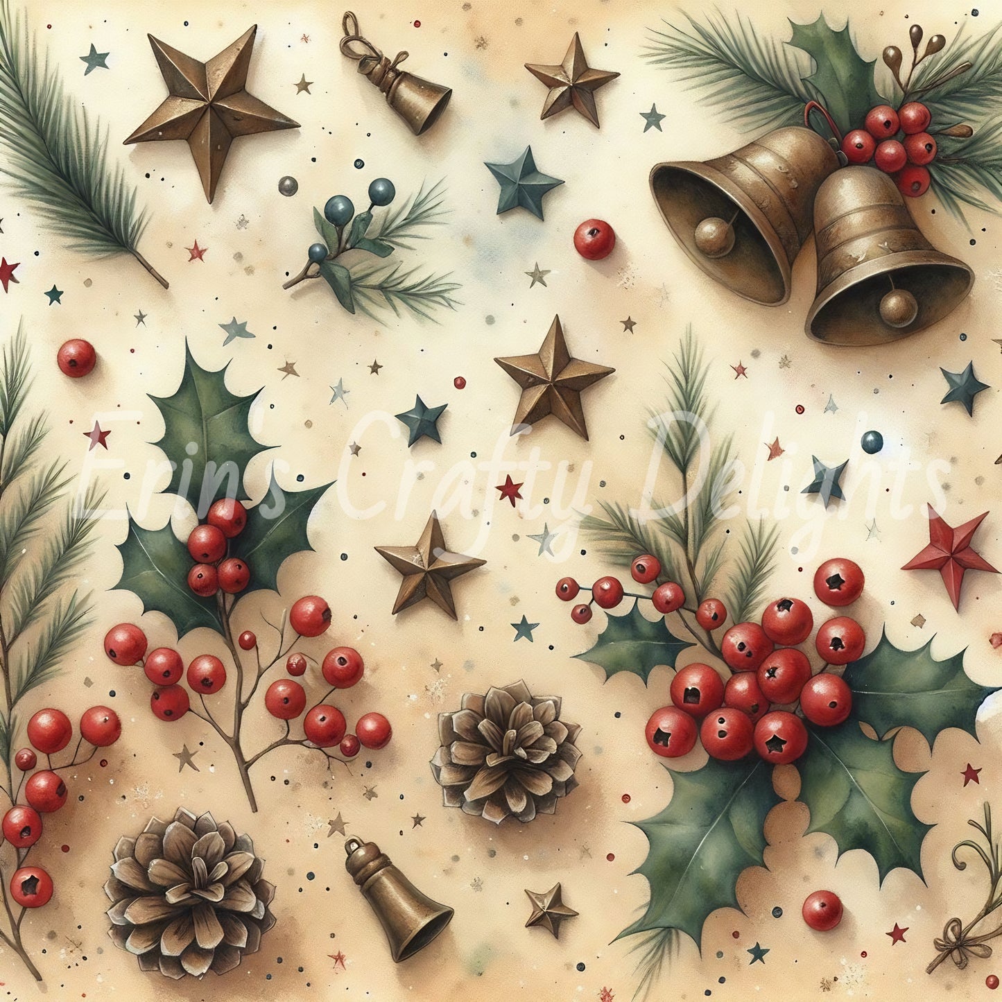 Cowboy Christmas Greenery on Cowhide Bundle
